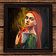 Fox oil painting 'Fox Love'. Painting a girl with a fox. Pictures. Lifia Art. Online shopping on My Livemaster.  Фото №2