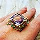Ring 'waiting for summer' with ametrine and emeralds. Rings. SELENA. My Livemaster. Фото №5