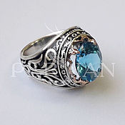 Украшения handmade. Livemaster - original item Ring with blue Topaz. Handmade.