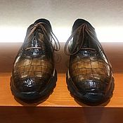 Обувь ручной работы handmade. Livemaster - original item Sneakers, from leather of the Siamese crocodile, under the order.. Handmade.