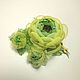 Brooch Lime Syrup Bouquet with handmade flowers made of fabric. Brooches. ms. Decorator. My Livemaster. Фото №6