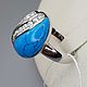 Silver ring with natural turquoise. Rings. yakitoriya. Online shopping on My Livemaster.  Фото №2