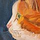 Red cat oil painting in a frame. Pictures. Art From Estella. My Livemaster. Фото №5