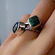 Серебряное кольцо с зеленой бирюзой, выберите размер. Кольца. Zhanat Kim. Интернет-магазин Ярмарка Мастеров.  Фото №2