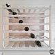 Wine and champagne rack for 42 bottles in white. Shelving. Color Wood. My Livemaster. Фото №4