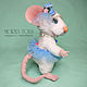 Order Mouse Lila. fur toy. White mouse. Marina Eretnova. Livemaster. . Stuffed Toys Фото №3