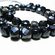 Obsidian faceted square 8,5 mm, Beads1, Dolgoprudny,  Фото №1