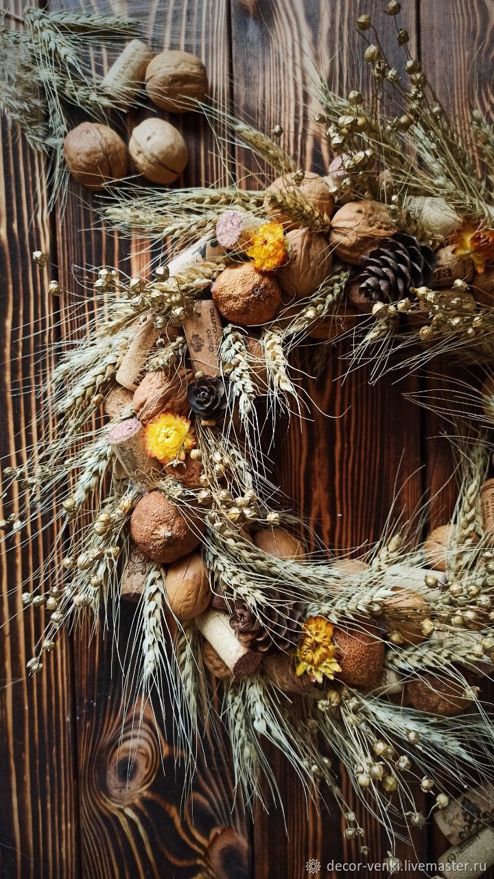 Венок из колосков в интернет-магазине на Ярмарке Мастеров | Интерьерные ...