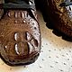 Sneakers made of embossed crocodile leather, in dark brown color. Sneakers. SHOES&BAGS. My Livemaster. Фото №5
