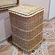 Laundry basket square wicker from a vine. Art.50012, Basket, Tomsk,  Фото №1