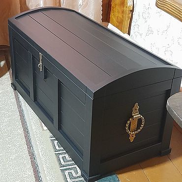 Для дома и интерьера ручной работы. Ярмарка Мастеров - ручная работа Сундук деревянный ,чёрный.  Хранение вещей:. Handmade.