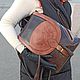  Women's Brown Leather Backpack Nia Mod. R. 50-622-1, Backpacks, St. Petersburg,  Фото №1