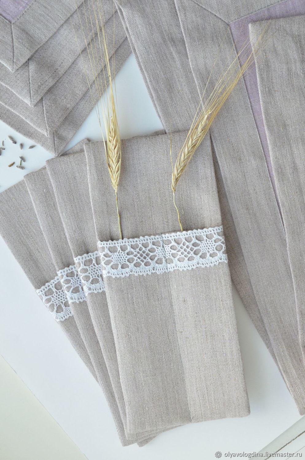 Куверт (конверт) для столовых приборов лён 100% – заказать на Ярмарке ...