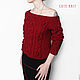 Knitted jumper female red, Jumpers, Yerevan,  Фото №1