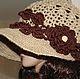 Hat-a hat with a wide visor of jute. Hats1. Ekostil. My Livemaster. Фото №4