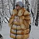 The fur coat of the Siberian red Fox. Transverse layout. Fur Coats. Zimma. My Livemaster. Фото №4