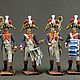Tin soldier 54mm. Set of 7 figures.Band of the Grenadier regiment, Military miniature, St. Petersburg,  Фото №1
