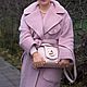 Пальто с поясом " Розовое, розовое...". Пальто. Лана КМЕКИЧ  (lanakmekich). Интернет-магазин Ярмарка Мастеров.  Фото №2