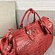 Order Travel / sports bag made of embossed crocodile skin. SHOES&BAGS. Livemaster. . Sports bag Фото №3