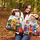 Bag with clasp: felted bag with houses. Clasp Bag. WoolLove. Online shopping on My Livemaster.  Фото №2