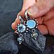 Серьги с бирюзой и керамикой. Серьги классические. ЖуЖа_jewelry. Ярмарка Мастеров.  Фото №4