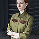 Женская спортивная рубашка цвета хаки / на каждый день / sport casual, Блузки, Москва,  Фото №1