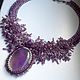 Order Necklace 'wild violet scent'. Ludmila (Ludmila-biser) (Ludmila-biser). Livemaster. . Necklace Фото №3