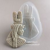 Материалы для творчества handmade. Livemaster - original item Mold Pharaoh. 7,5 x 4 x 0,5cm Silicone mold. Handmade.
