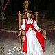 Red dress in Medieval style for a photo shoot. Dresses. Kupava - ethno/boho. My Livemaster. Фото №5