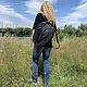 Women's leather backpack ' Black wings maxi'. Backpacks. Lyurom Studio. My Livemaster. Фото №5