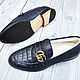 Order Men's loafers, made of genuine crocodile leather, with fur!. SHOES&BAGS. Livemaster. . Loafers Фото №3