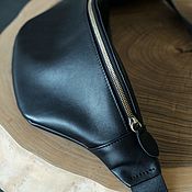 Сумки и аксессуары handmade. Livemaster - original item Banana Belt Leather Bag (Simplified). black. Handmade.