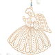 Embroidered interior hanging White angel Fairy Music toy 10pcs. Souvenirs with wishes. Embroidery Lace Anna Sintez. Online shopping on My Livemaster.  Фото №2