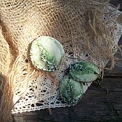 Украшения handmade. Livemaster - original item Brooch and earrings Grass meadow. Handmade.