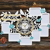 Сувениры и подарки handmade. Livemaster - original item Clock frame, for family photos.. Handmade.