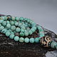 Order Luxury Turquoise Rosary with Silk Brush, with Ji Bead. Jewerly for Happiness. Livemaster. . Rosary Фото №3
