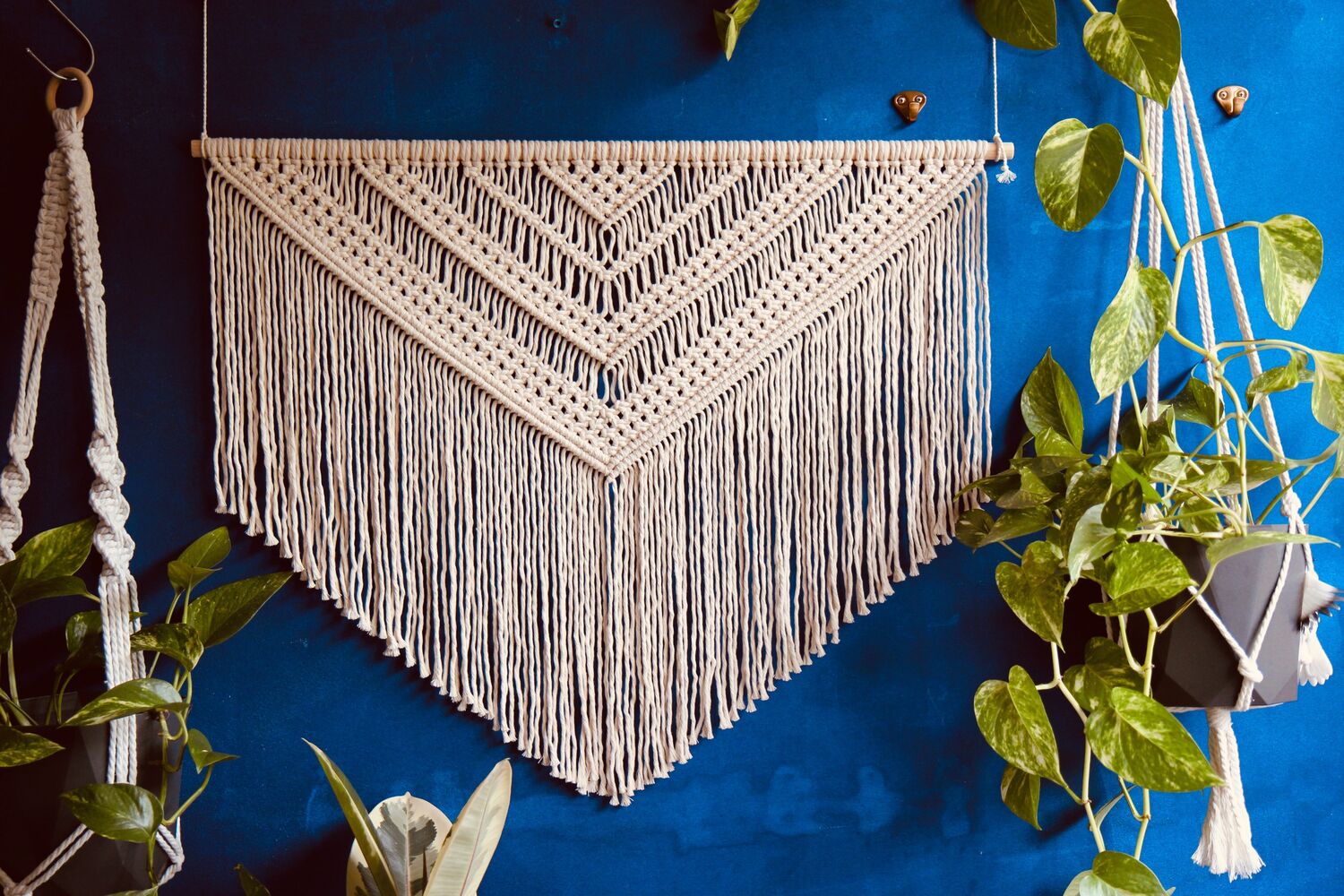 Como hacer un tapiz de macrame