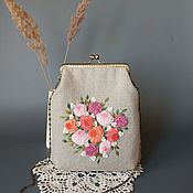 Сумки и аксессуары handmade. Livemaster - original item Linen handbag with Brazilian embroidery. Handmade.