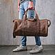 Кожаная Дорожная сумка Duffle Dark Brown. Дорожная сумка. Manticastore. Ярмарка Мастеров.  Фото №6
