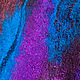 Бирюзово-фиолетовый нуно-войлочный шарф "Ночное сияние". Шарфы. Ковылина Анна. Ярмарка Мастеров.  Фото №4