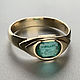 Women's gold ring with Emerald (1,36 ct) handmade, Rings, Moscow,  Фото №1