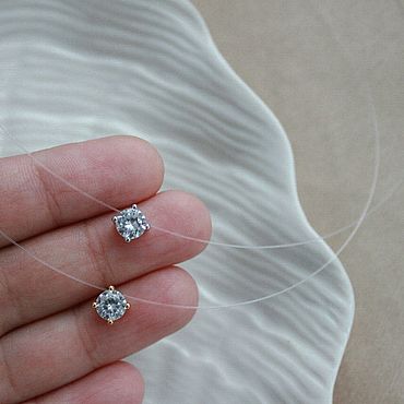 Украшения ручной работы. Ярмарка Мастеров - ручная работа Циркон на леске. Handmade.