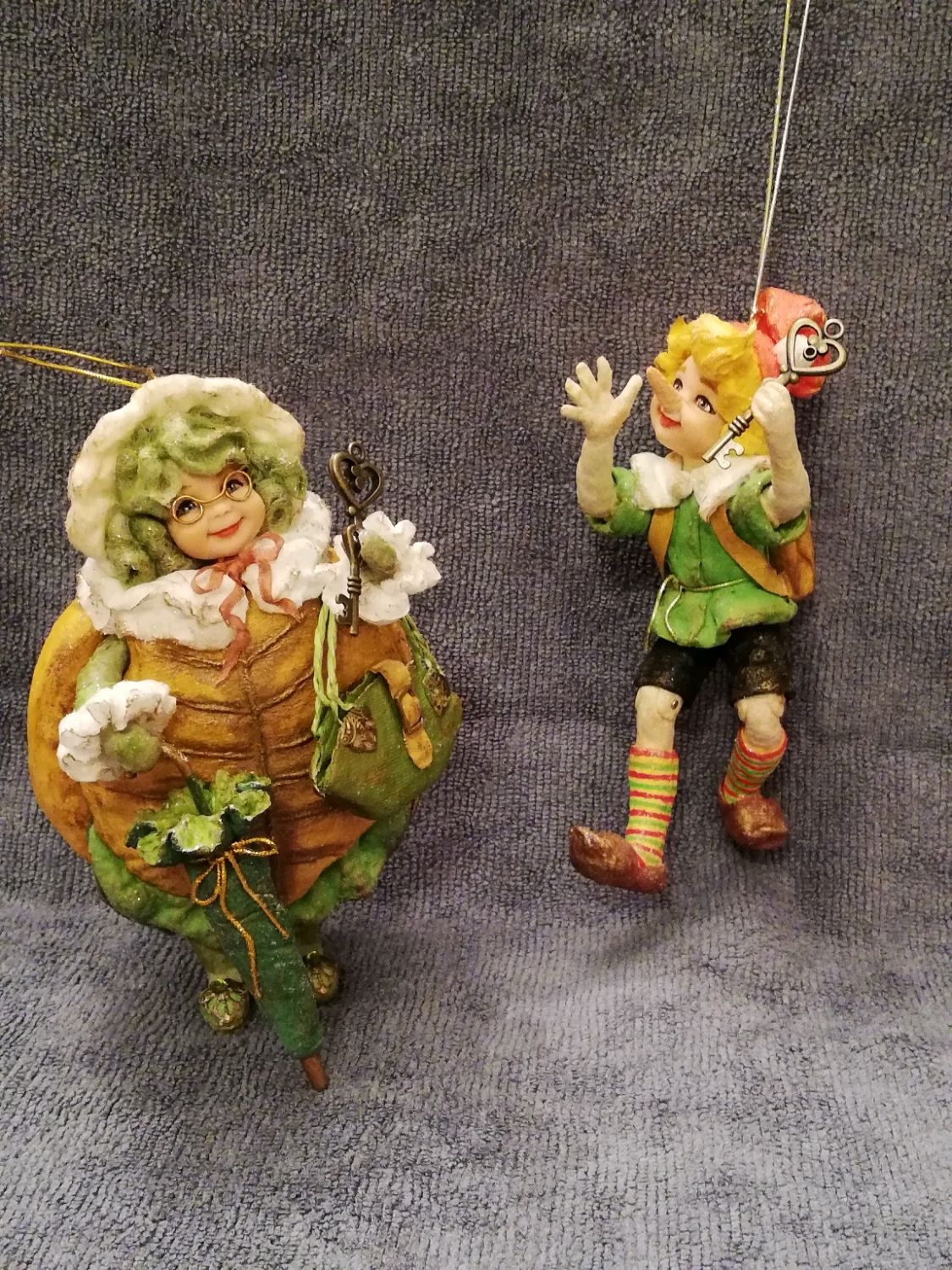 Буратино, ватная елочная игрушка – заказать на Ярмарке Мастеров ...