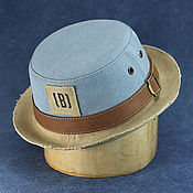 Аксессуары handmade. Livemaster - original item Summer cotton pork pie hat PPH-38. Handmade.