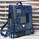 Backpack Blue Urban, with pockets, Cotton, Textile, Satchel, Backpacks, Novosibirsk,  Фото №1