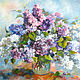 Lilacs in a jar Painting is oil on canvas 50h40, Pictures, St. Petersburg,  Фото №1