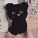 Cat Blackie toy from wool, Felted Toy, Moscow,  Фото №1