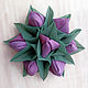 The First tulips brooch. Brooches. Textile fantasy (patchwork-pskov). Online shopping on My Livemaster.  Фото №2