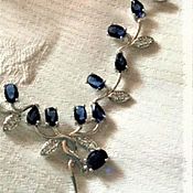Украшения handmade. Livemaster - original item Jewelry sets: Necklace: elegant set with tanzanites .silver925. Handmade.
