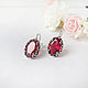 Order Earrings with rubies. 925 sterling silver. Zoloto Master. Livemaster. . Earrings Фото №3